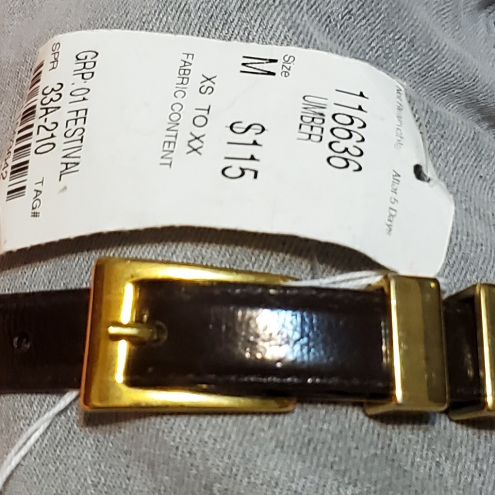 Carlisele Medium Umber Leather Belt